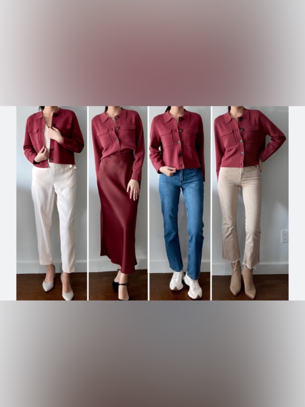 NWT Sézane Betty Cardigan Rosewood - Picture 10 of 10